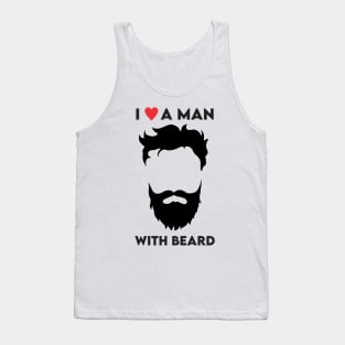 i love a man with a beard chrismas Tank Top